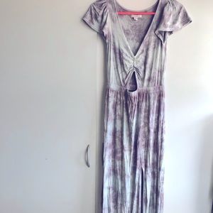 American Eagle Purple Tie Dye Cut Out Maxi Dress - SP